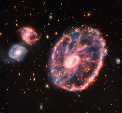 Cartwheel Galaxy (NIRCam och MIRI Composite Image) av James Webb Space Telescope (NASA)