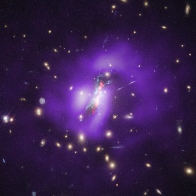 Phoenix-klustret (Hubble, Chandra, VLA) av James Webb Space Telescope (NASA)