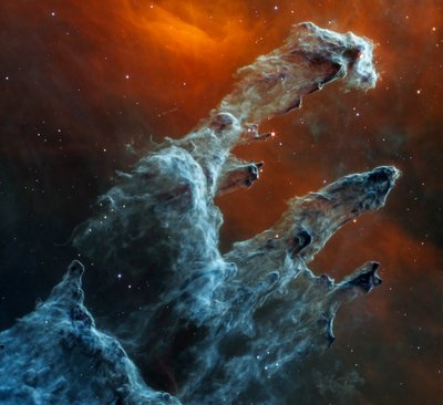 Pillars of Creation (MIRI Image) av James Webb Space Telescope (NASA)