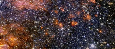Sagittarius B2 (bild tagen med NIRCam) av James Webb Space Telescope (NASA)