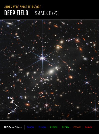 Webbs First Deep Field (NIRCam Compass Image) av James Webb Space Telescope (NASA)