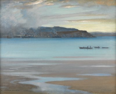 Rhu Bay (olja på duk) av James Whitelaw Hamilton