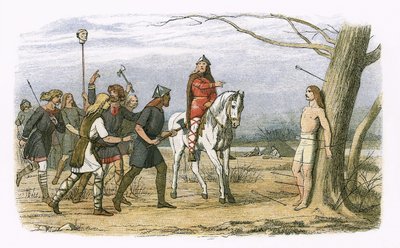 Edmund kung av East Anglia dödad av danskarna av James William Edmund Doyle