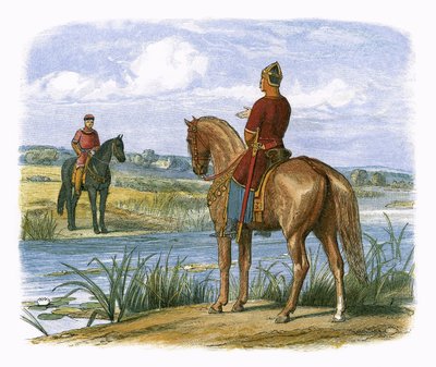 Henry och Stephen konfererar över Themsen av James William Edmund Doyle