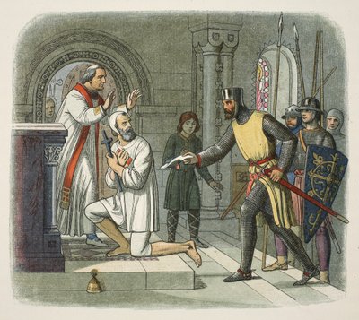 Hubert hämtad från helgedomen i Boisars, 1232, från A Chronicle of England BC 55 till AD 1485, pub. London, 1863 av James William Edmund Doyle