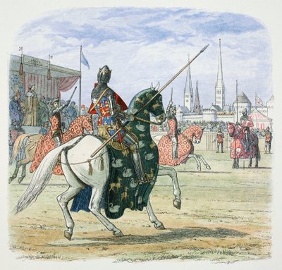 Kung Richard II stoppar duellen mellan hertigarna av Hereford och Norfolk, 1398 1864 av James William Edmund Doyle
