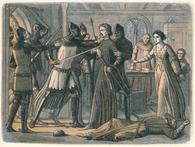 Mortimer greps av kungen, 1325 1864 av James William Edmund Doyle