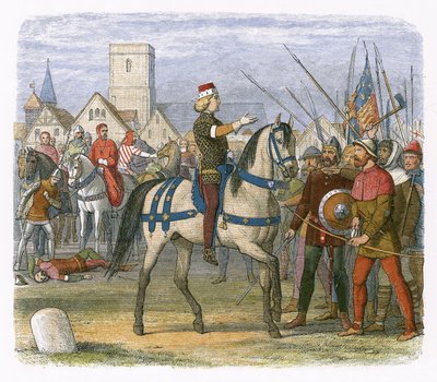 Richard övertar kommandot över rebellerna i bonderevolten av James William Edmund Doyle