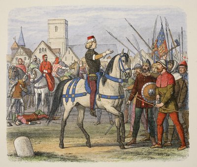 Richard övertar befälet över rebellerna i bondeupproret, från A Chronicle of England f.Kr. 55 till AD 1485, pub. London av James William Edmund Doyle