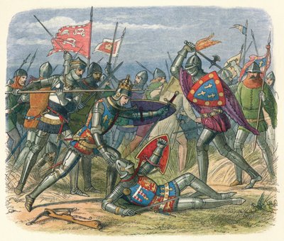 Kungen attackerades av hertigen av Alencon, 1415 18640 av James William Edmund Doyle