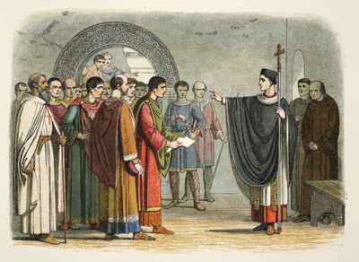 Thomas Becket förbjuder earlen av Leicester att döma honom av James William Edmund Doyle