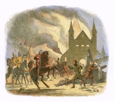 William I får en dödlig skada vid Mantes av James William Edmund Doyle
