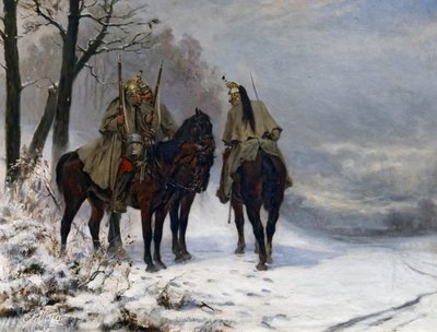 Drakpatrull i fält 1870, c.1890 av James William Walker