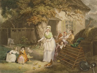 The Citizens Retreat, 1796 (färgad mezzotint) av James after Ward