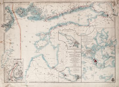 Karta över Finska viken och Östersjön av James the Younger Wyld