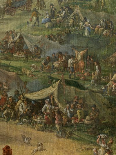 Detalj av grävning av Gent-kanalen (olja på duk) av Jan Anton Garemyn