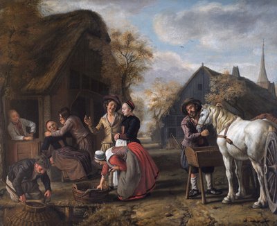 En byscen av Jan (1620 76) Victors