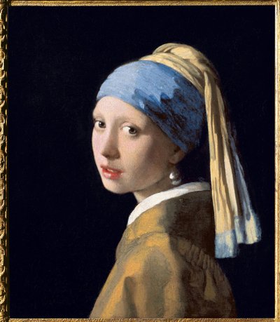 Girl with a Pearl Earring, c.1665 (olja på duk) av Jan (1632-75) Vermeer
