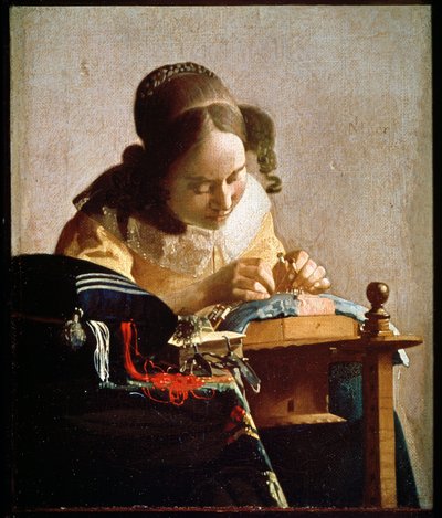 Lacemakaren, ca 1658-1660 (olja på duk) av Jan (1632 75) Vermeer