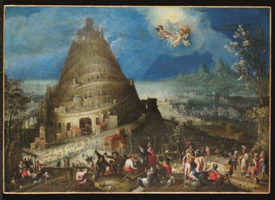 Babels torn, ca 1650 (olja på duk) av Jan (follower of) Brueghel