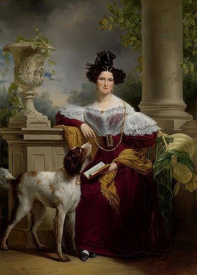 Porträtt av Alida Christina Assink. 1833 av Jan Adam Janszoon Kruseman