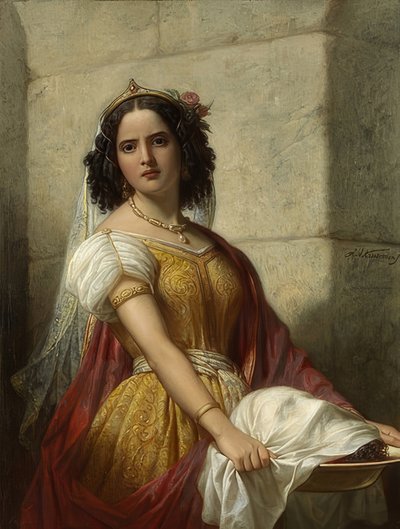 Salome med Johannes Döparens huvud. Omkring 1861 av Jan Adam Janszoon Kruseman