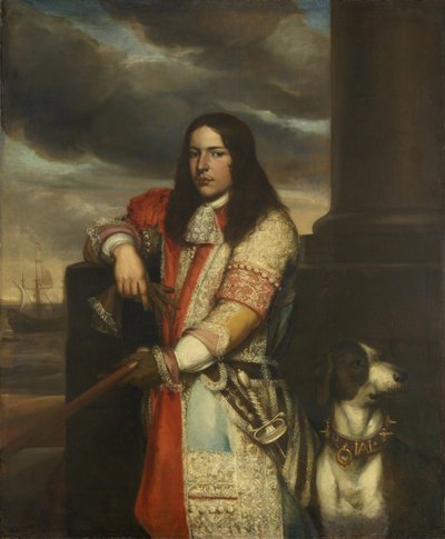 Holländska: Engel de Ruyter (1649-83). Viceamiral, son till Michiel Adriaensz de Ruyter Porträtt av Engel de Ruyter av Jan Andrea Lievens