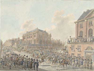 Louis Napoleons ankomst till Amsterdam den 20 april 1808 av Jan Anthonie Langendijk Dzn (signed by artist)