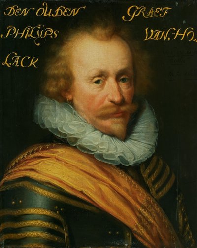 Porträtt av Philips, greve av Hohenlohe zu Langenburg av Jan Antonisz van Ravesteyn (workshop of)