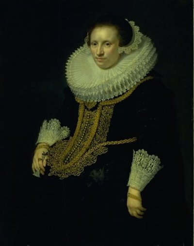 Porträtt av en dam av Jan Antonisz. van Ravesteyn