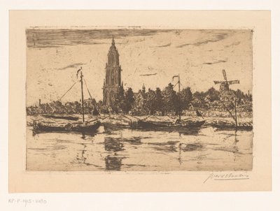 Utsikt över Rhenen av Jan Antonius van Schooten (signed by artist)