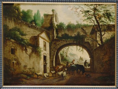 San Lazzaros båge i Rom ... (målning på duk) av Jan Asselyn