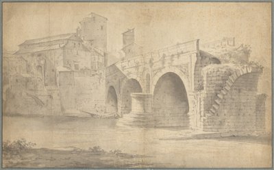 Utsikt över Ponte Rotto, Rom av Jan Asselyn