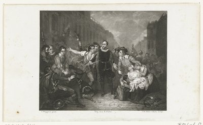 Borgmästaren Pieter van der Werffs självuppoffring, 1574 av Jan Baptist Tetar van Elven