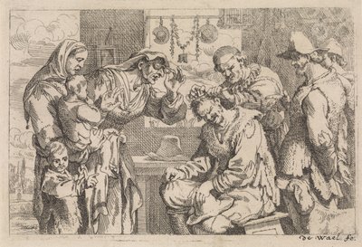 Byns kirurg Olika genrescener (serietitel) av Jan Baptist de Wael