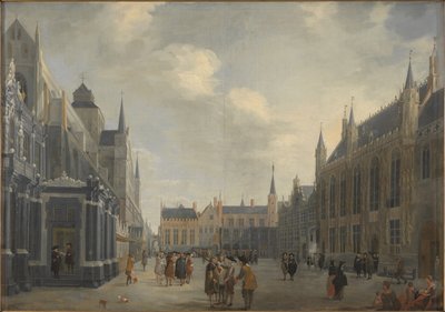 Burg Square i Brygge, 1672. av Jan Baptist van Meunincxhove