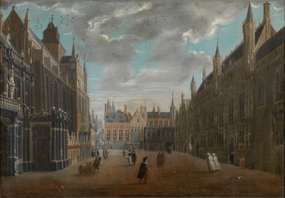 Burg Square i Brygge, 1696. av Jan Baptist van Meunincxhove