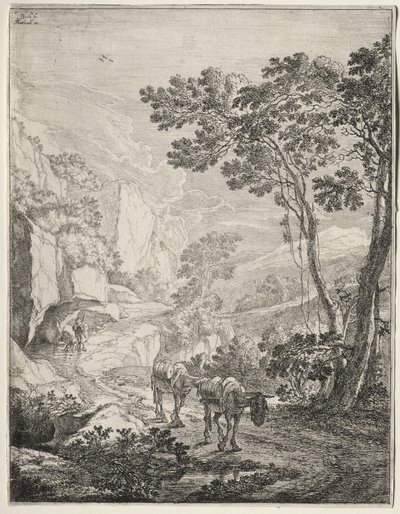 De två mulorna. Rocca Aquatico nära Ancona av Jan Both