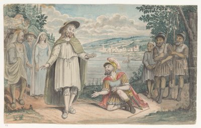 Centurion of Capernaum knäböjer inför Kristus av Jan Brandes