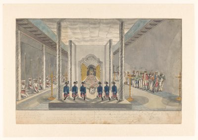 VOC-delegation vid en publik med kungen Kandy, Sri Rajadi Raja Sinha av Jan Brandes
