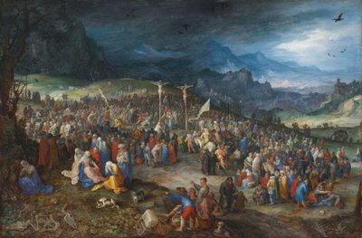 German: Kalvarienberg Calvary av Jan Brueghel the Elder
