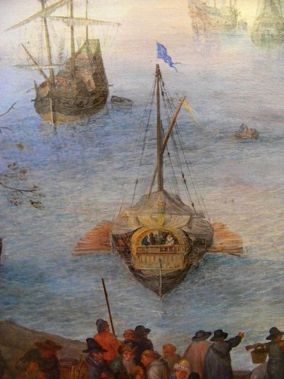 Stor fiskmarknad av Jan Brueghel the Elder