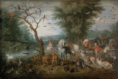 Paradislandskap med djur av Jan Brueghel the Elder