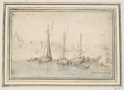 Utsikt över Ruhrort och Duisburg av Jan Brueghel the Elder