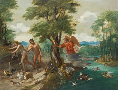 Adam och Eva i paradiset av Jan Brueghel the Younger