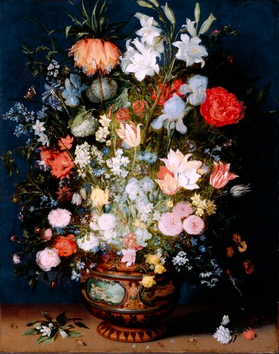 Blomsterbukett i keramisk vas av Jan Brueghel the Younger