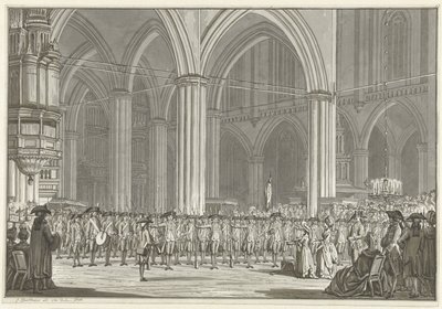 Pro Patria Society i den nya kyrkan, 1786 av Jan Bulthuis (signed by artist)