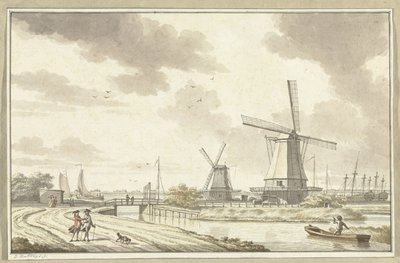 Utsikt över Zandhoek, utanför Haarlemmerpoort i Amsterdam av Jan Bulthuis