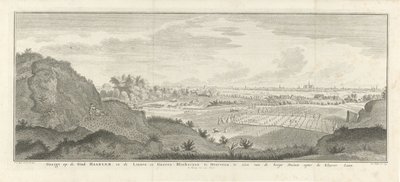 Utsikt över Haarlem och Overveen Utsikt över staden Haarlem och linne- och garnläktaren i Overveen, sett från de höga sanddynerna bakom Kleever Laan (titel på objektet) av Jan Caspar Philips