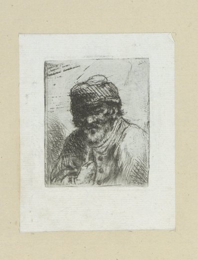 Bebaarde oude man träffade muts The Compleat Work of Etchings av John Chalon / Oeuvre Complette des Eaux Fortes av Jean Chalon (serietitel) av Jan Chalon